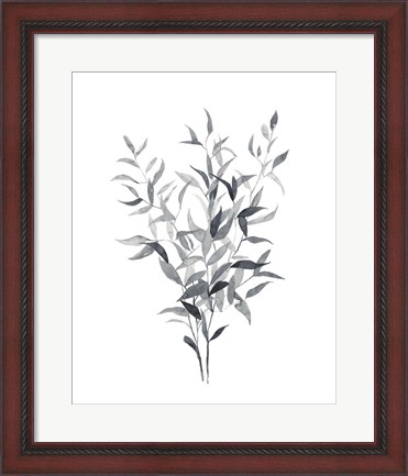 Framed Paynes Grey Botanicals I Print