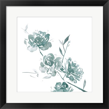 Framed Traces of Flowers II Print