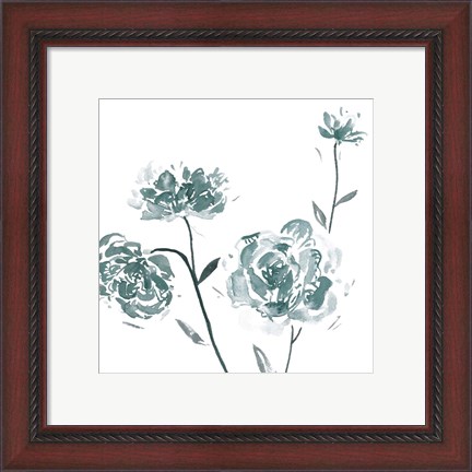 Framed Traces of Flowers III Print