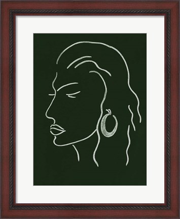 Framed Malachite Portrait III Print