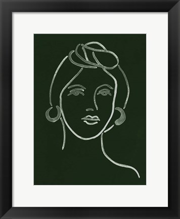 Framed Malachite Portrait V Print