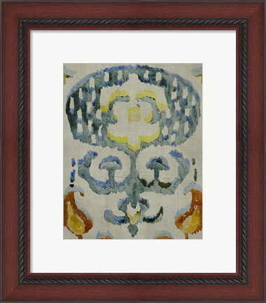 Framed Bohemian Ikat I Print