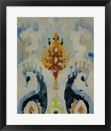 Framed Bohemian Ikat V Print