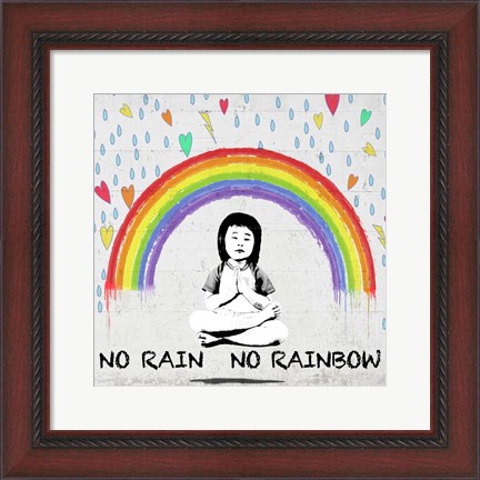 Framed No Rain No Rainbow (detail) Print