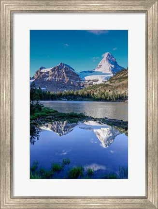 Framed Mount Assiniboine And Mount Magog As Seen From Sunburst Lake Print