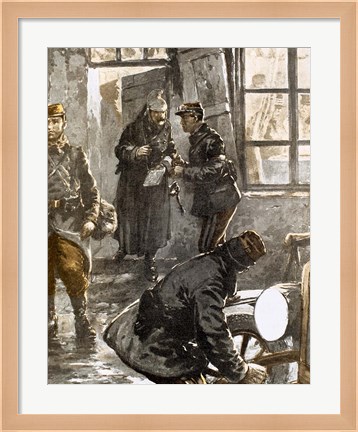 Framed World War I (1914-1918) Generals Joffre And French Studying The Progress Of Operations Print