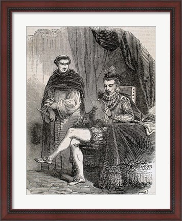 Framed HENRY III Of France (1551-1589) Showing The Monk Jacobo Clement Print