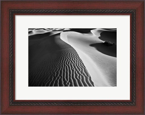 Framed Valley Dunes Landscape, California (BW) Print
