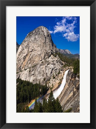 Framed Nevada Fall, Half Dome And Liberty Cap Print