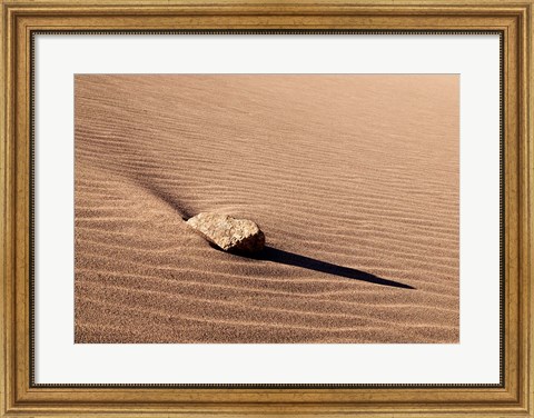 Framed Rock And Ripples On A Dune, Colorado Print