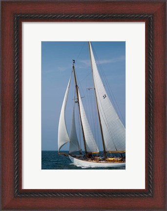 Framed Schooner #22 Sailing, Massachusetts Print