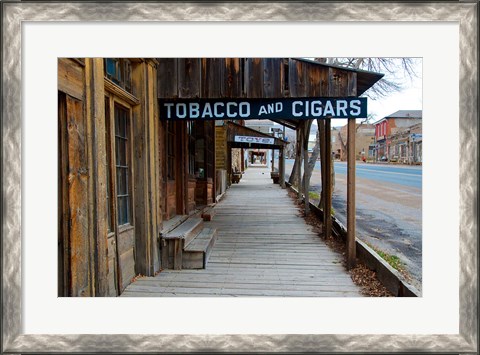 Framed Tobacco Gold Rush Store In Virginia City, Montana Print