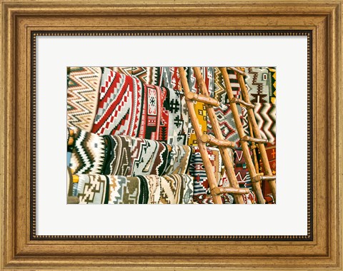 Framed Native American Rugs, Albuquerque, New Mexico Print