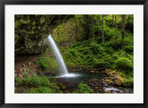 Framed Ponytail Falls, Oregon Print