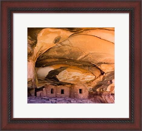 Framed Fallen Roof Ruin In Road Canyon, Utah Print