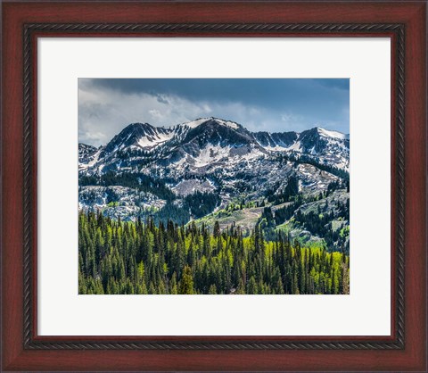 Framed Snow Covered Mountain From Guardsman&#39;s Pass Road Print