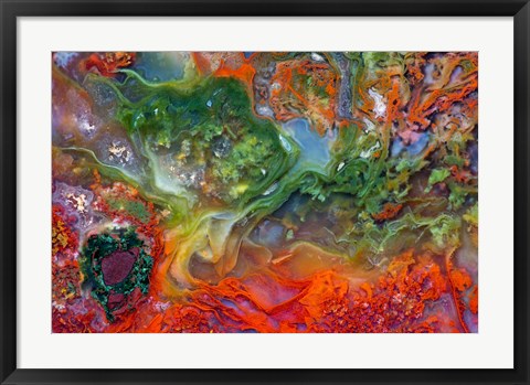 Framed Colorful Agate Print