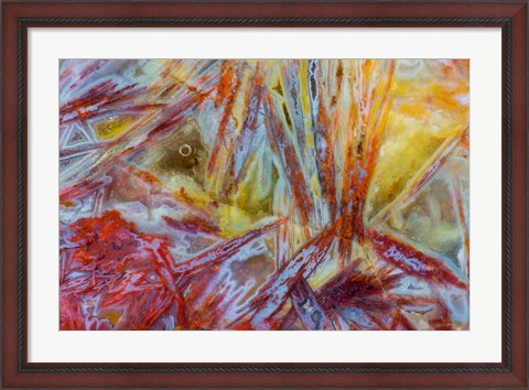 Framed Warm, Firey Agate Print