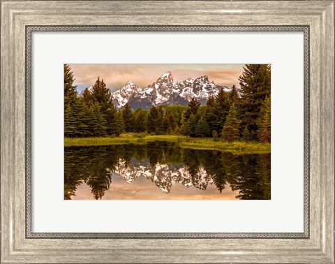 Framed Schwabacher Landing At Sunrise, Wyoming Print