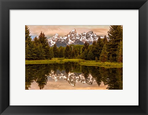 Framed Schwabacher Landing At Sunrise, Wyoming Print