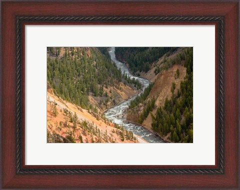 Framed Inspiration Point, Yellowstone River, Grand Canyon Of The Yellowstone Print