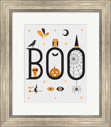 Framed Festive Fright Boo Print