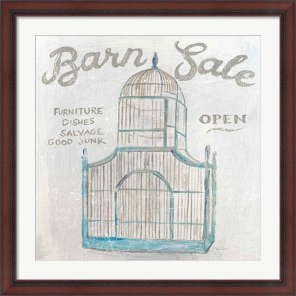 Framed White Barn Flea Market V Print