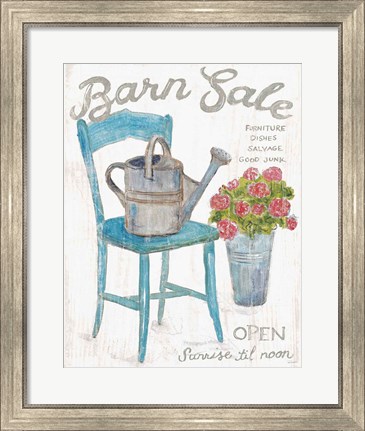 Framed White Barn Flea Market II Print