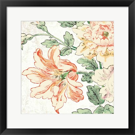 Framed Cottage Roses VII Print