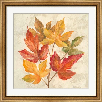 Framed November Leaves IV Print