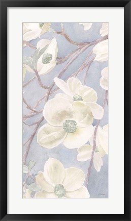 Framed Breezy Blossoms II Sage Print