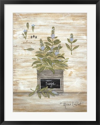 Framed Sage Botanical Print