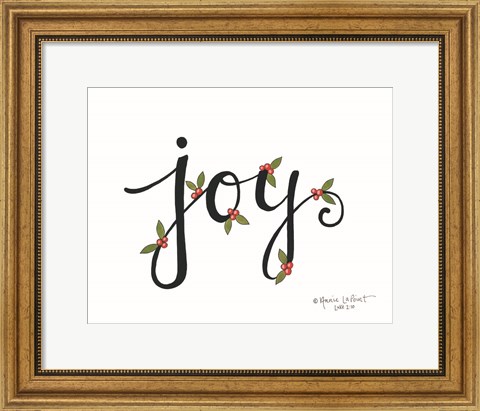 Framed Joy with Berries Print