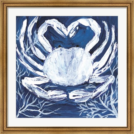 Framed Midnight Ghost Crab Print
