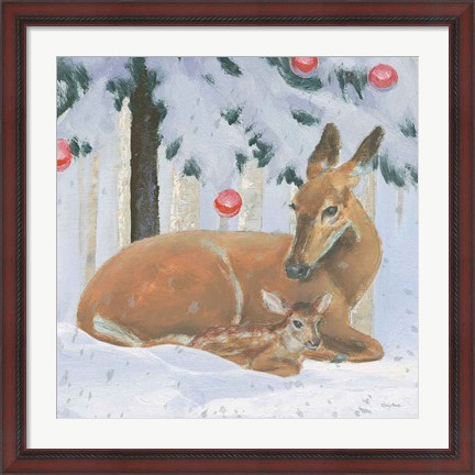 Framed Christmas Critters Bright VIII Print