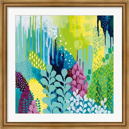 Framed Jewel Forest II Print