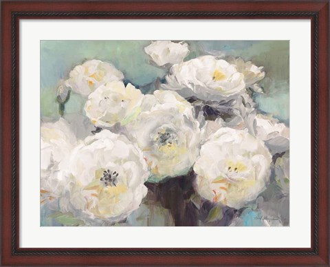 Framed Wild Roses Sage Print