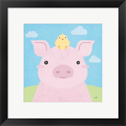 Framed Barn Buddies II Print