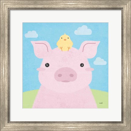 Framed Barn Buddies II Print