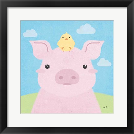 Framed Barn Buddies II Print