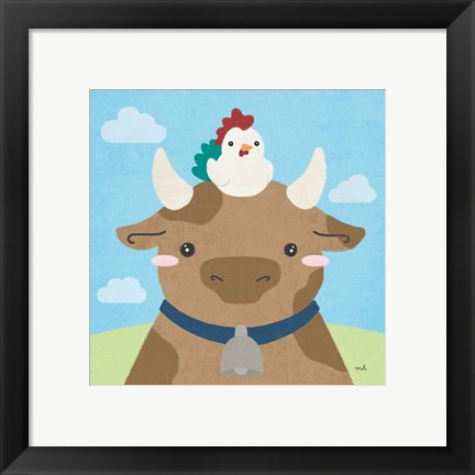 Framed Barn Buddies I Print