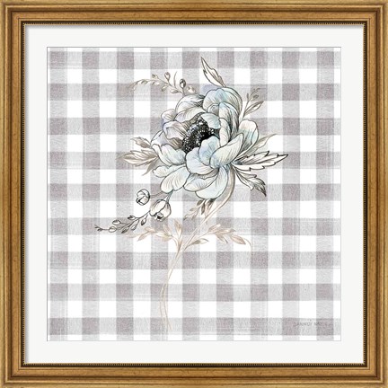 Framed Sketchbook Garden VIII Checker Print