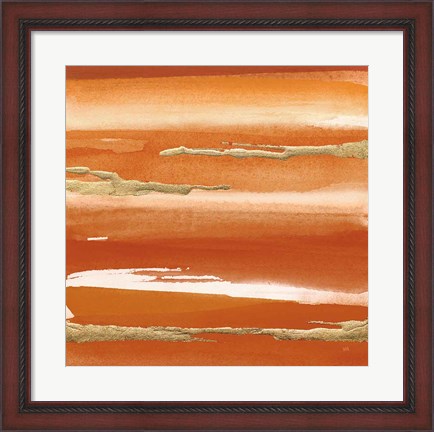 Framed Gilded Mandarin III Burnt Orange Print