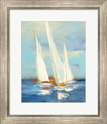 Framed Summer Regatta III Red Yellow Print