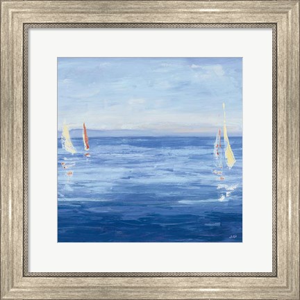 Framed Open Sail with Red Crop Print