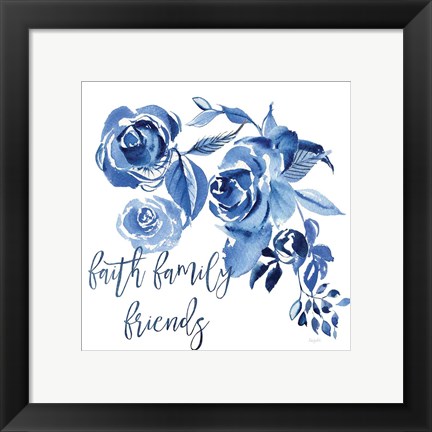 Framed Delft Delight IV Faith Print