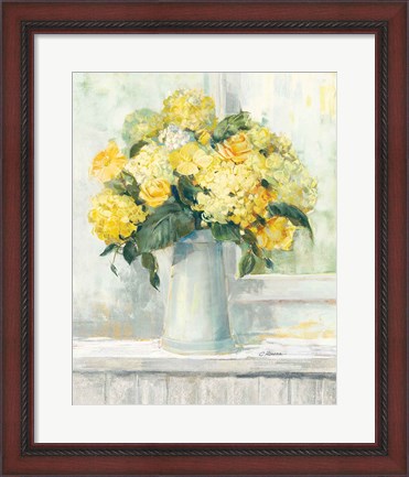 Framed Endless Summer Bouquet I Yellow Print