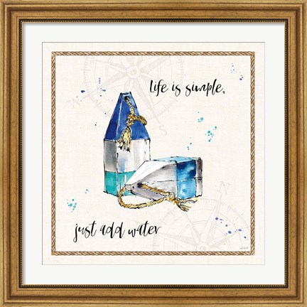 Framed Coastal Buoys VI Life Print