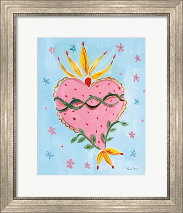 Framed Frida&#39;s Heart IV Print