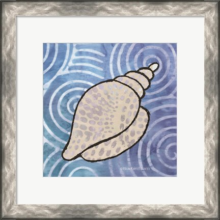 Framed Whimsy Coastal Conch Shell Print